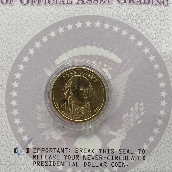 2007 Presidential Dollar Coin Set Certificate of Asset Grading Uncirculated Gift - Picture 5 of 6